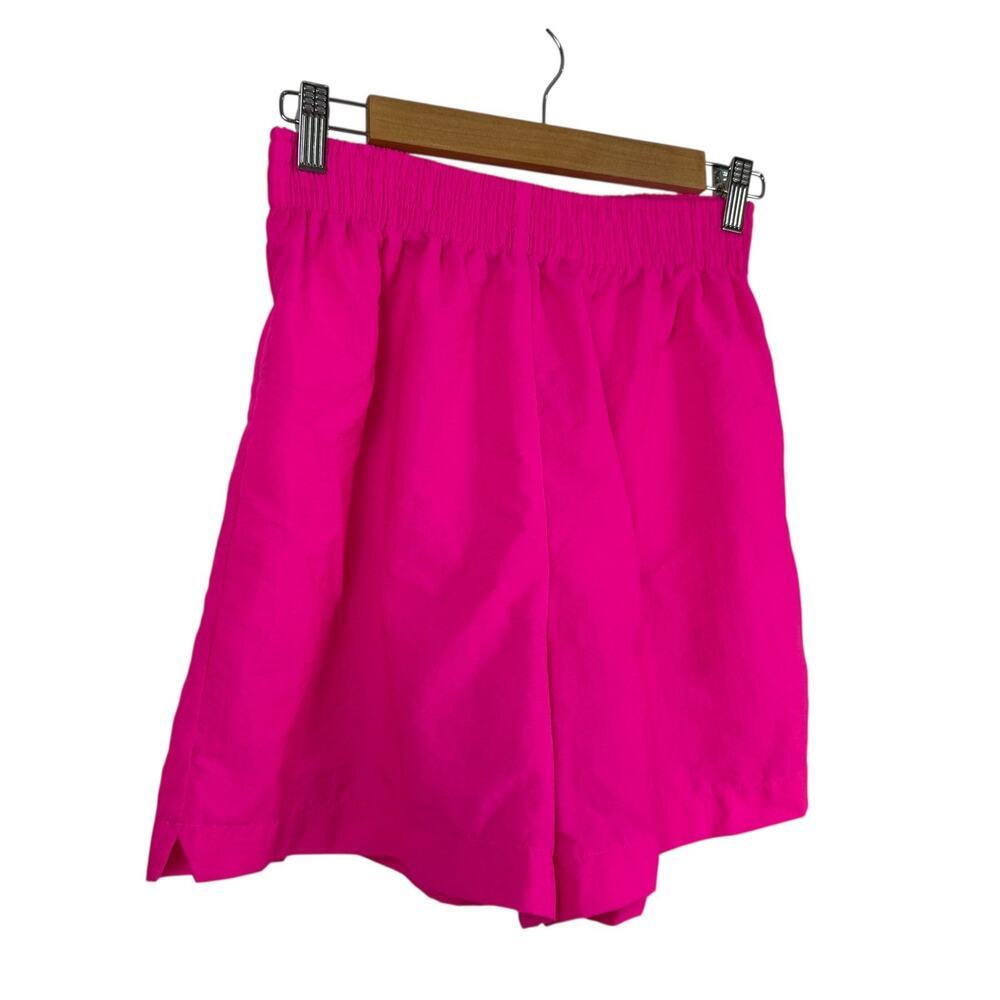 Pacific Connections Shorts Womens Medium Pink Neon 90s Vintage Windbreaker USA - Picture 3 of 7